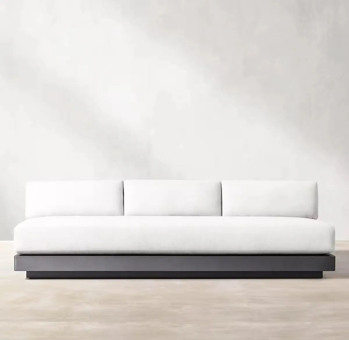 Patio Furniture Garden Aluminum Sofa Set Hotel Outdoor Furniture Poolside Metal L Shape Sectional Sofa