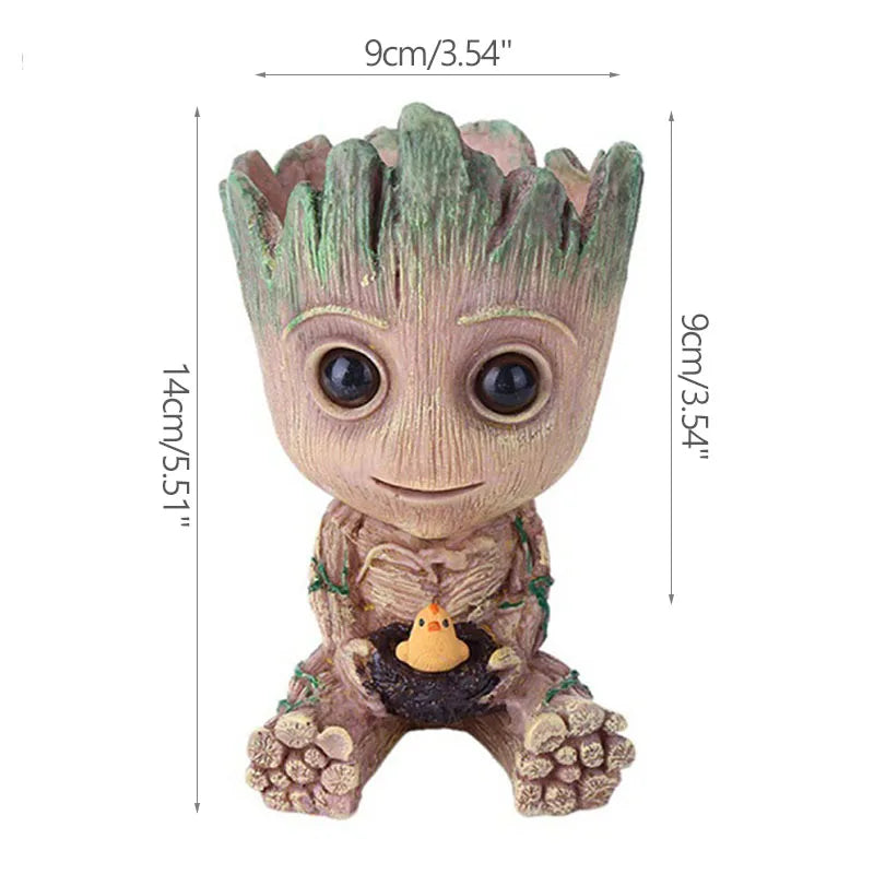 Modern Vases For Flowers Pot Groot Garden Pots Planters Anime Figurines Home Decoration Accessories Office Storage Pen Case