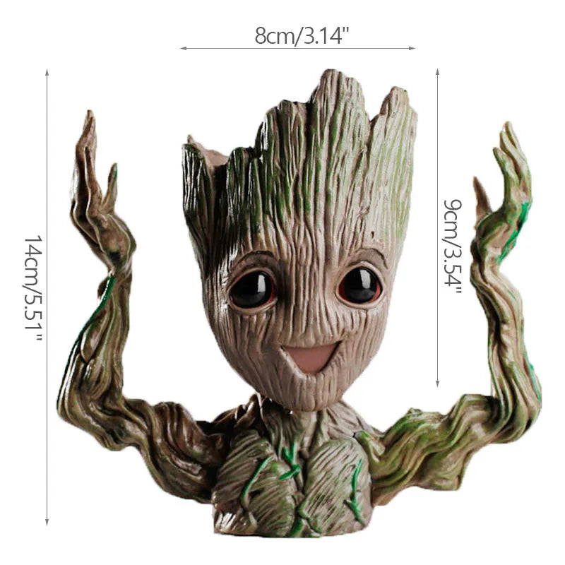 Modern Vases For Flowers Pot Groot Garden Pots Planters Anime Figurines Home Decoration Accessories Office Storage Pen Case