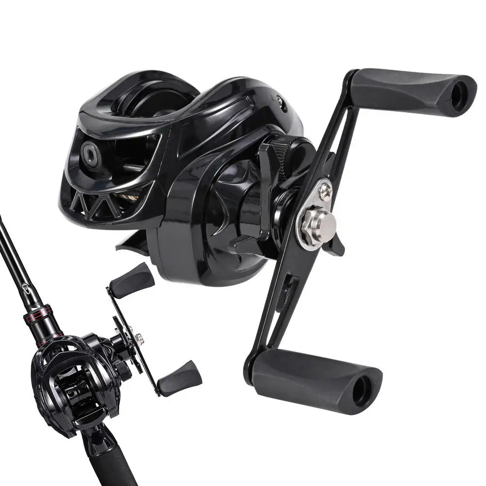 Black Baitcaster Reel Portable Black Fishing Reel Lightweight Fishing Accessories User Friendly Fishing Reel For Fishing