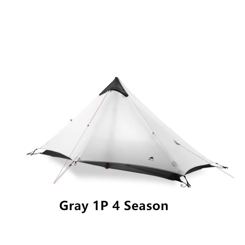 3F UL GEAR LanShan 1 Outdoor Ultralight Camping Tent 1 Person 3 Season Professional 15D Silnylon LanShan1 Rodless Tent