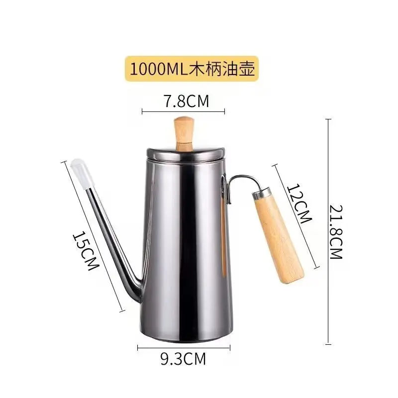 Stainless steel oil pot household with filter high temperature kitchen special without hanging oil pot pot thickened