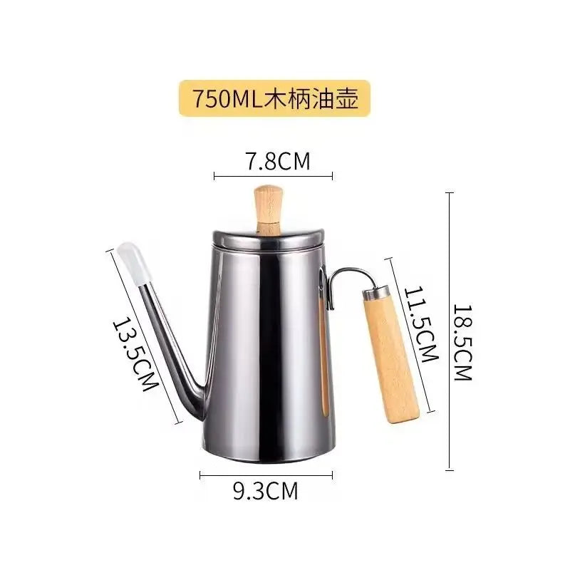 Stainless steel oil pot household with filter high temperature kitchen special without hanging oil pot pot thickened