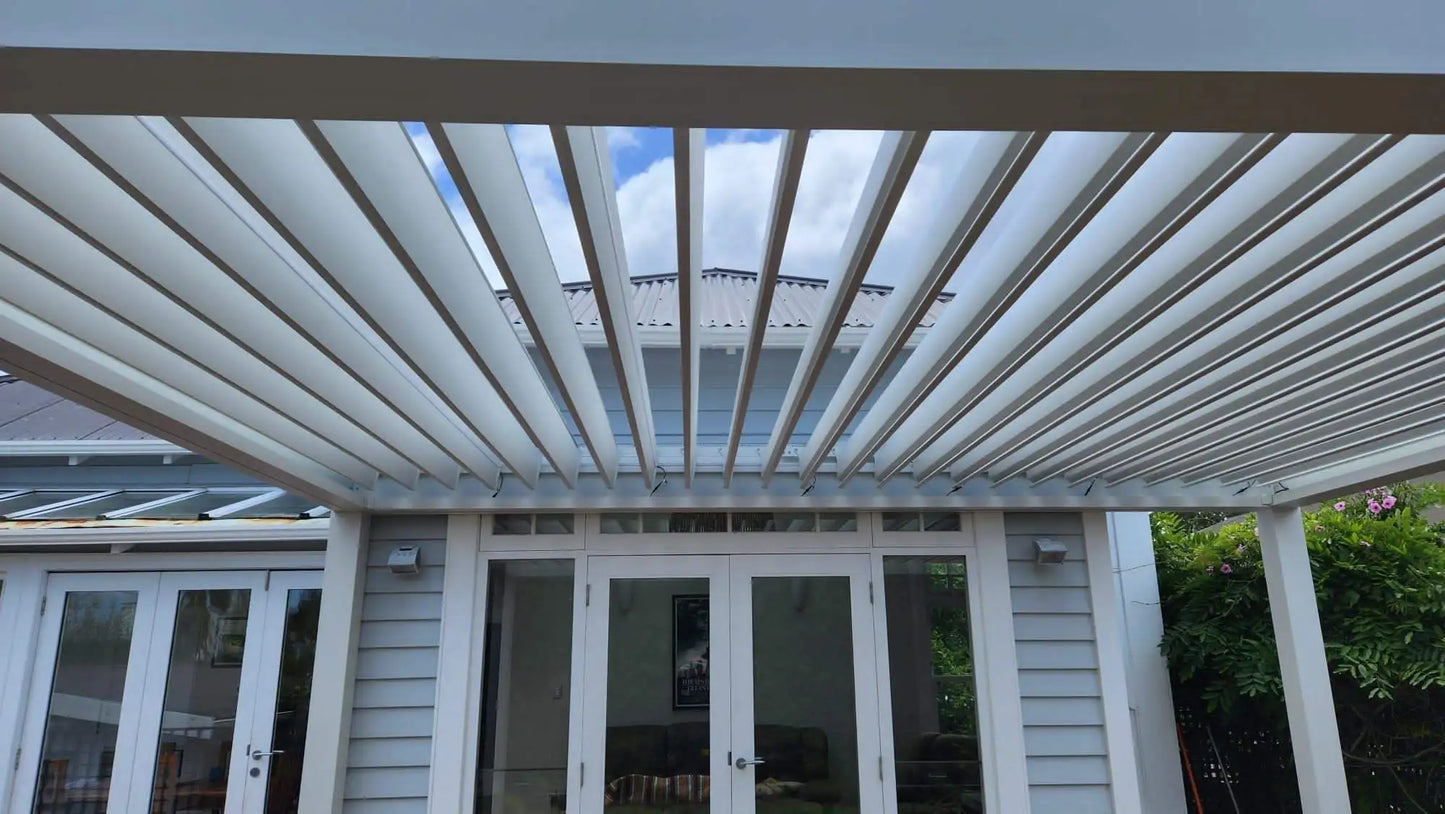 Luxury Patio Waterproof Hardtop Gazebo Garden Pergola Aluminium Outdoor Aluminum Hardtop Louvered Canopy Elegance