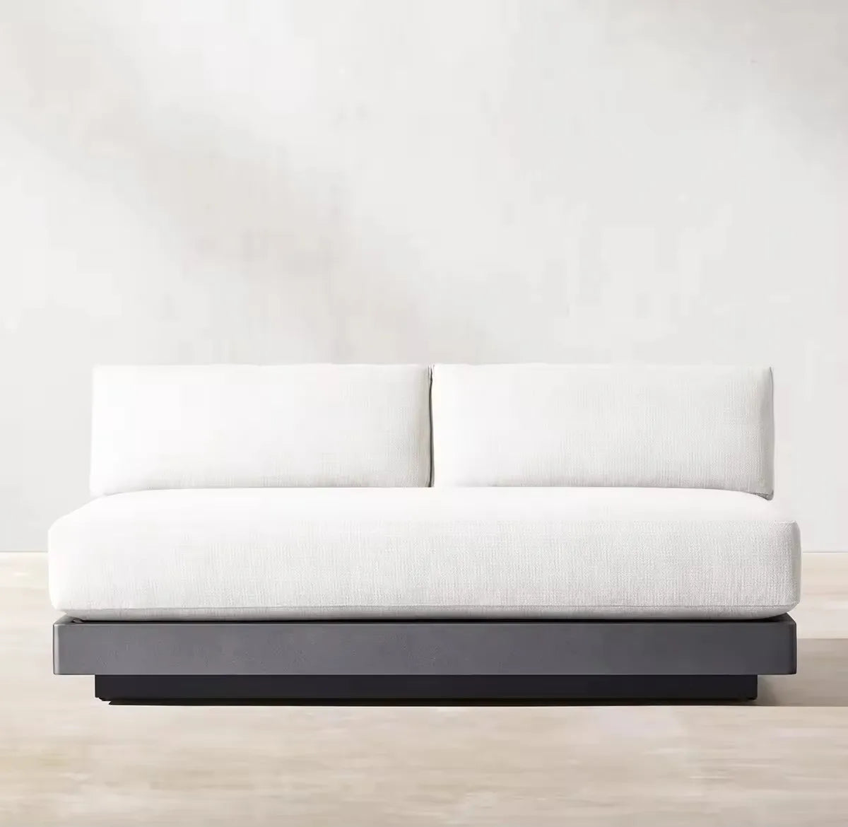 Patio Furniture Garden Aluminum Sofa Set Hotel Outdoor Furniture Poolside Metal L Shape Sectional Sofa