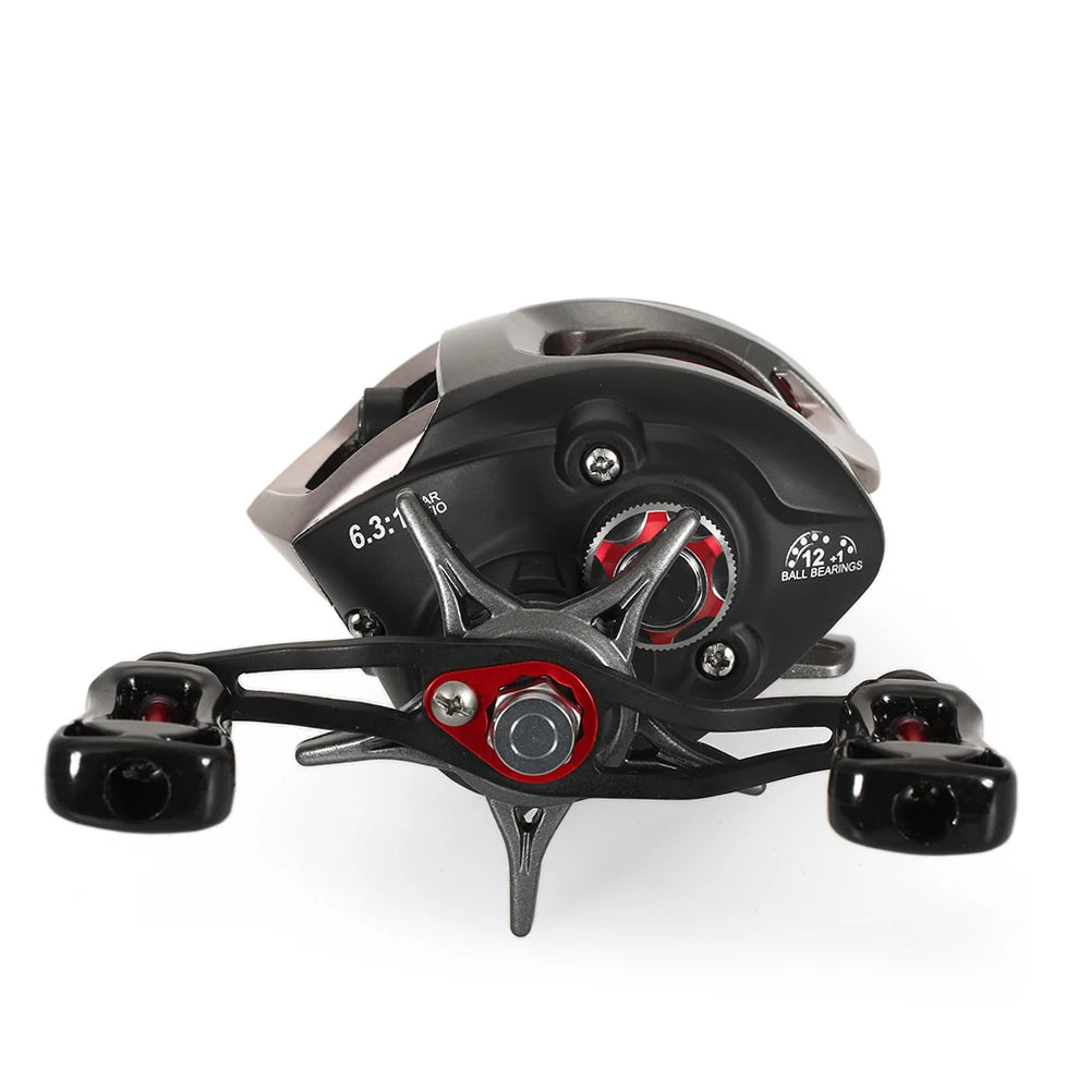 12+1 Ball Bearings Baitcasting Reel Fishing Fly High Speed Fishing Reel with Magnetic Brake System
