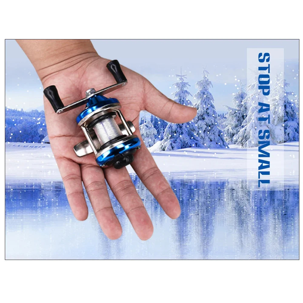 Mini Metal/Plasticl Drum Fishing wheel Portable Winter Ice Fishing Reel Wheel with Wire Outdoor Tackle fishing Accessories Fish