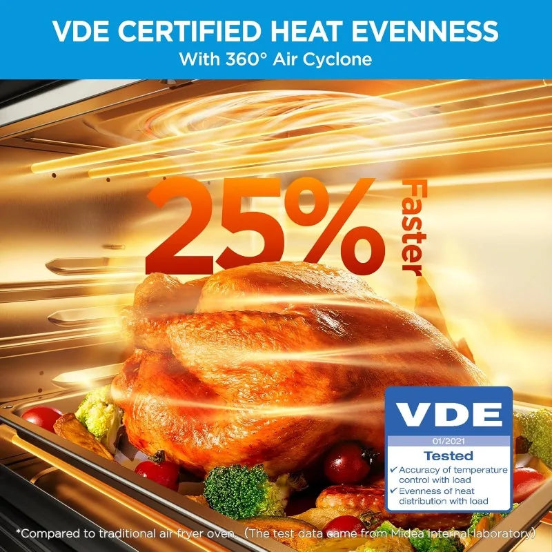 Flexify French Door Toaster Oven Air Fryer Combo, 26.4 QT, Extra Large Air Fryer Countertop Oven 10-in-1 Combo, 25% Faster