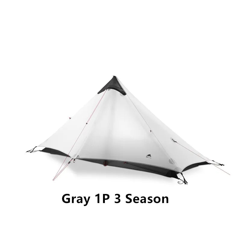 3F UL GEAR LanShan 1 Outdoor Ultralight Camping Tent 1 Person 3 Season Professional 15D Silnylon LanShan1 Rodless Tent