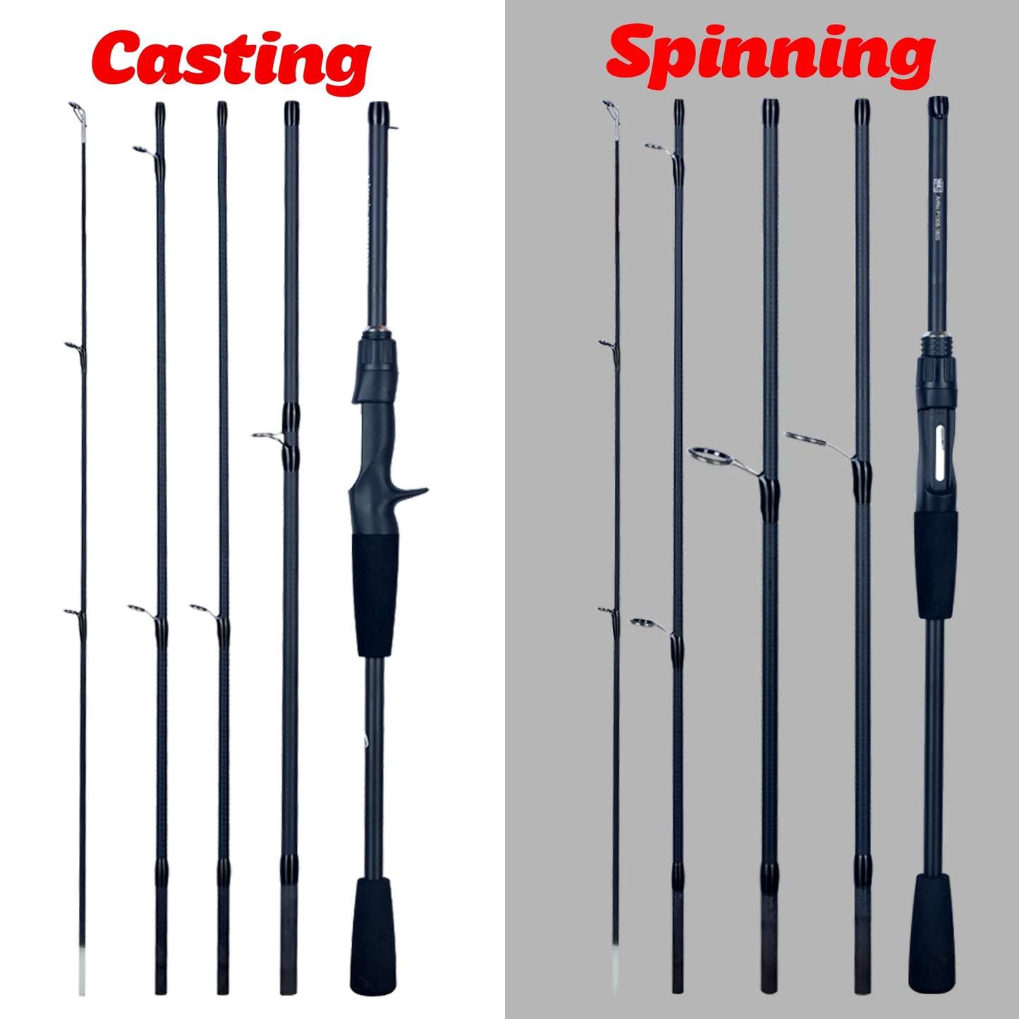 FLENHAI Spinning Baitcasting Travel Carbon Mini Fishing Rods 1.8~2.4m Casting Weight 5-30g M Fast Lure Goods For PHISHGER Pole