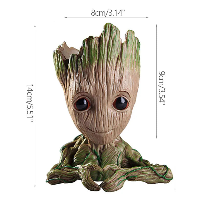 Modern Vases For Flowers Pot Groot Garden Pots Planters Anime Figurines Home Decoration Accessories Office Storage Pen Case