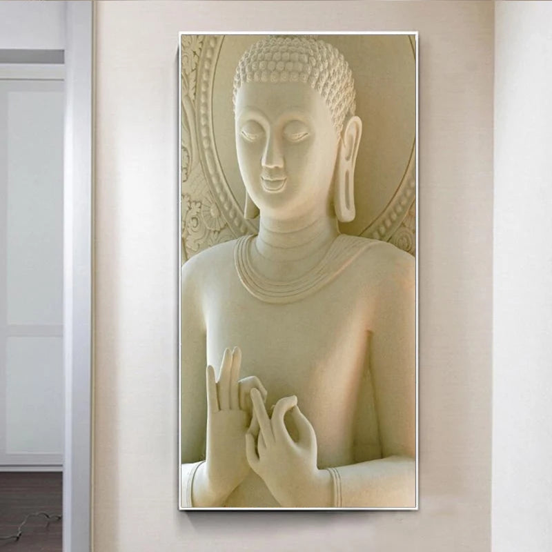 Modern Statue ZEN Canvas Painting Art Posters and Prints on Canvas Wall Art Abstract Buddha Picture for Living Room Home Decor