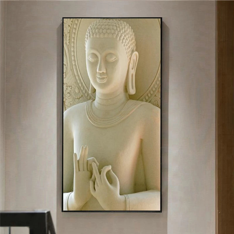 Modern Statue ZEN Canvas Painting Art Posters and Prints on Canvas Wall Art Abstract Buddha Picture for Living Room Home Decor