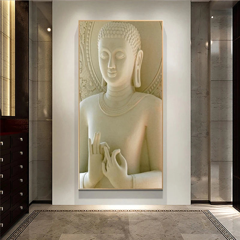 Modern Statue ZEN Canvas Painting Art Posters and Prints on Canvas Wall Art Abstract Buddha Picture for Living Room Home Decor