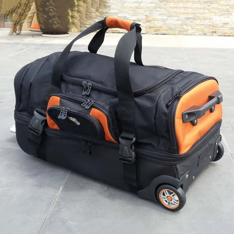 27"32" inch large capacity Rolling Luggage Travel Bag Suitcase Wheel Women Shoulder Bags Men's Football Backpack