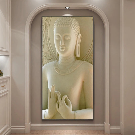 Modern Statue ZEN Canvas Painting Art Posters and Prints on Canvas Wall Art Abstract Buddha Picture for Living Room Home Decor