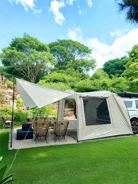 Lohascamping Car box docking tent  Portable Waterproof SUV Tail Tent 3-4 people Dome tent Sunshade Tunnel style tent