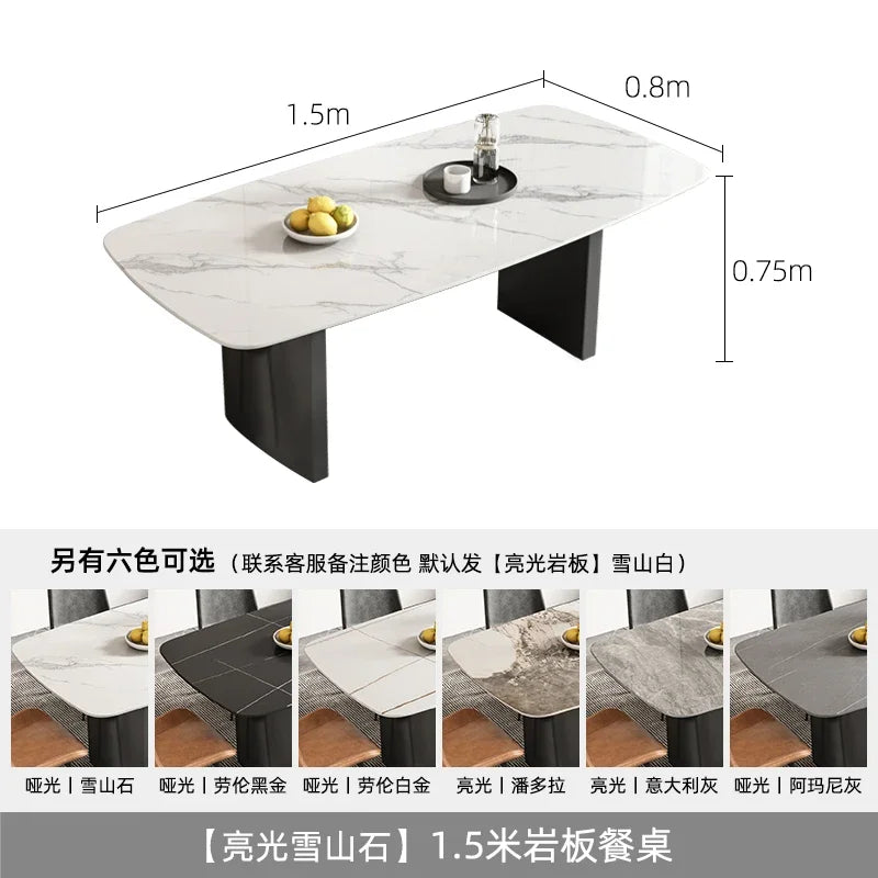 Simple Nordic Dining Table Rectangle Beauty Comfy Home Style Dining Table Marble Minimalist Mesas De Jantar Home Furniture