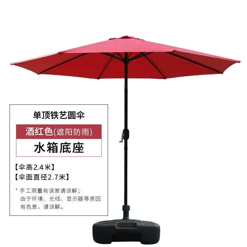 2.7m Outdoor Umbrella 파라솔 대형 Courtyard Sun Parasol Beach Folding Pillar Paraguas sombrilla playa Balcony Sunshade Canopy Patio