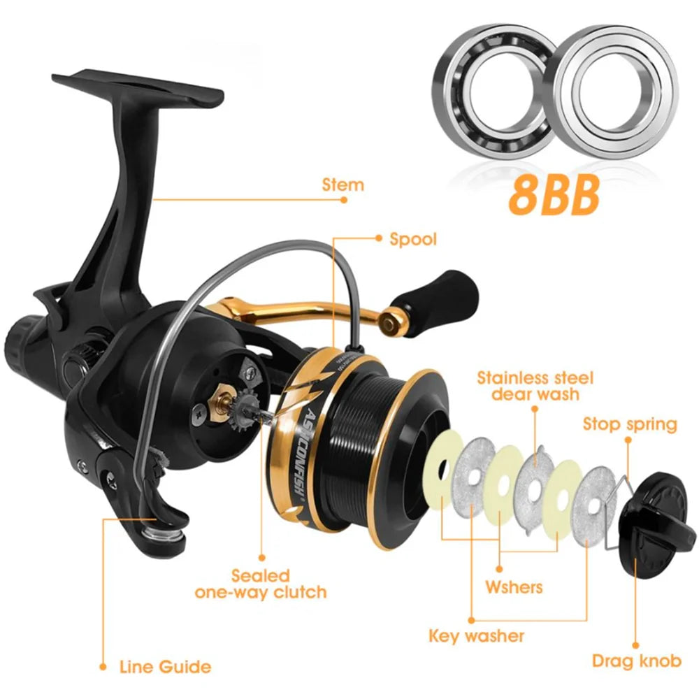 New Ashconfish Fishing Reel Fishing Reel Spinning Wheel Sea Pole Reel Fishing Reel Fishing Rod Fishing Gear