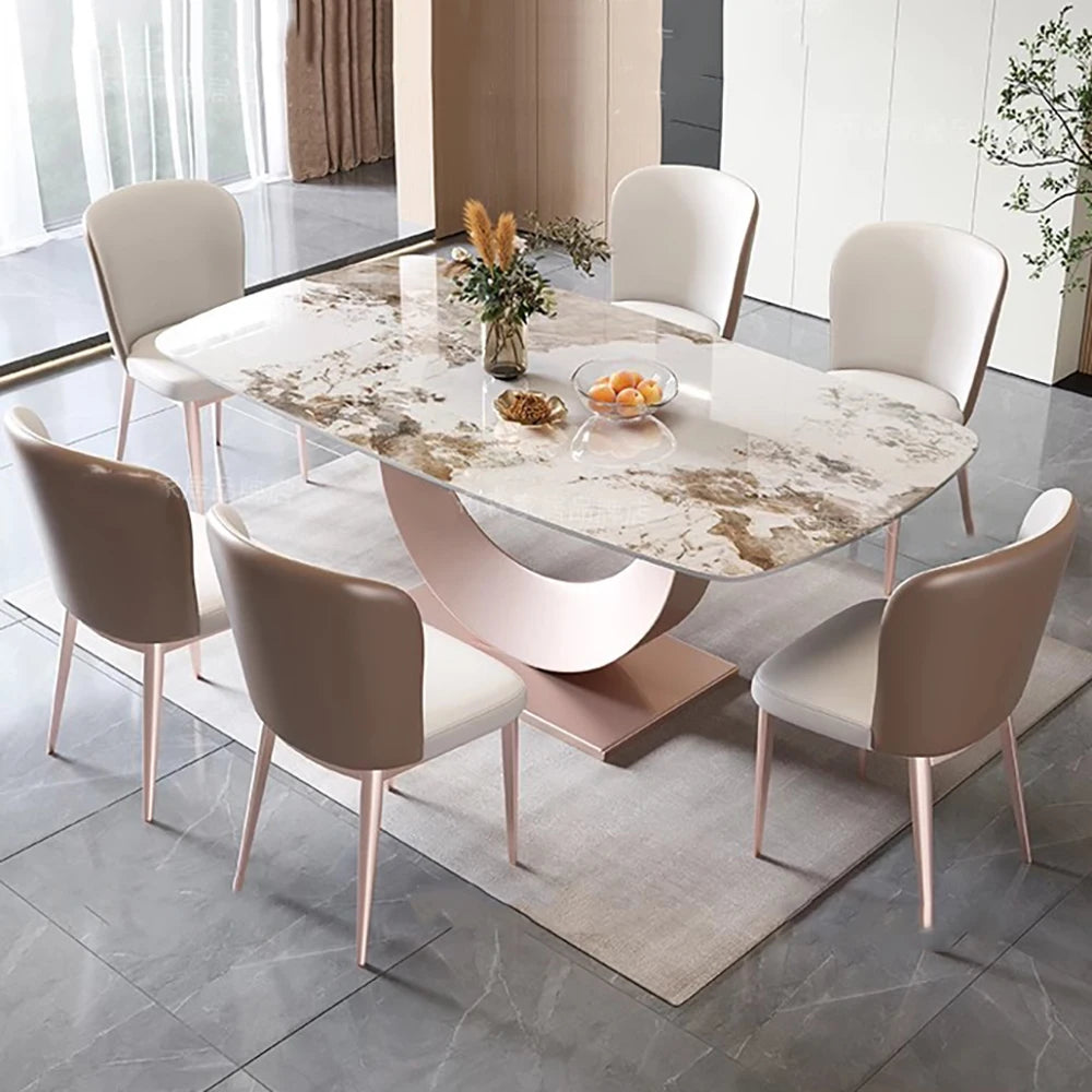 Italian Nordic Dining Table Simple Modern Decorate Luxury Dining Table Marble Minimalist Mesa De Comedor Home Furniture