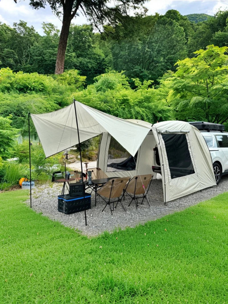 Lohascamping Car box docking tent  Portable Waterproof SUV Tail Tent 3-4 people Dome tent Sunshade Tunnel style tent