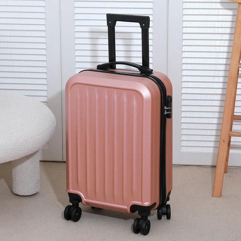 20 Inch Lightweight Hardshell Suitcase Large Capacity Sleek Solid Color Durable Trolley Case Travel Luggage for Adults