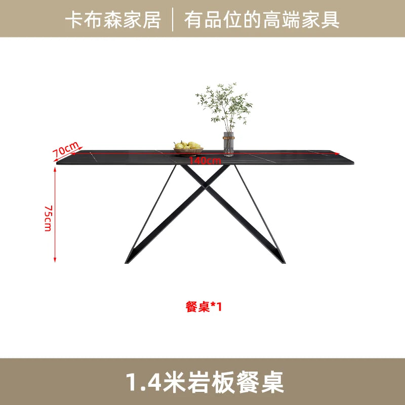 Nordic European Dining Table Italian Luxury Marble Minimalist Dining Table Nordic Modern Mesa De Comedor Home Furniture