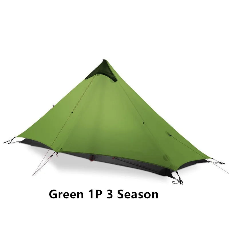 3F UL GEAR LanShan 1 Outdoor Ultralight Camping Tent 1 Person 3 Season Professional 15D Silnylon LanShan1 Rodless Tent