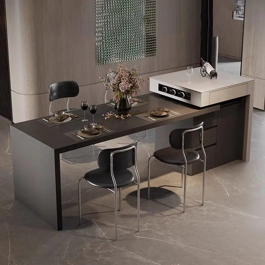 Extendable Living Room Dining Table Center Portable Rooms Lift Up Kitchen Islands Restaurant Simple Mesa Comedor Furniture