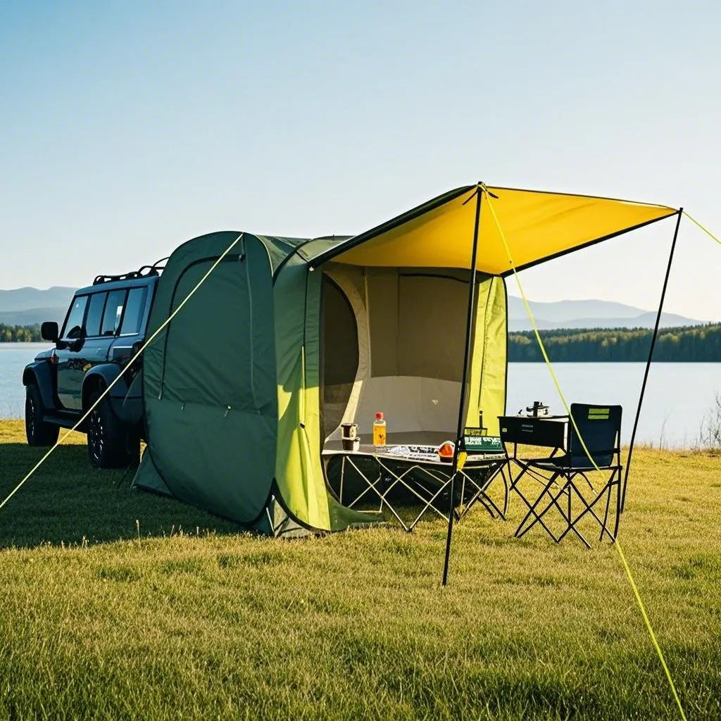 Car Rear Automatic Tent, Car Tailgate Tent,Pop Up Car Rear Tent, SUV Tents Car Tents for Campers Multipurpose Truck Tent