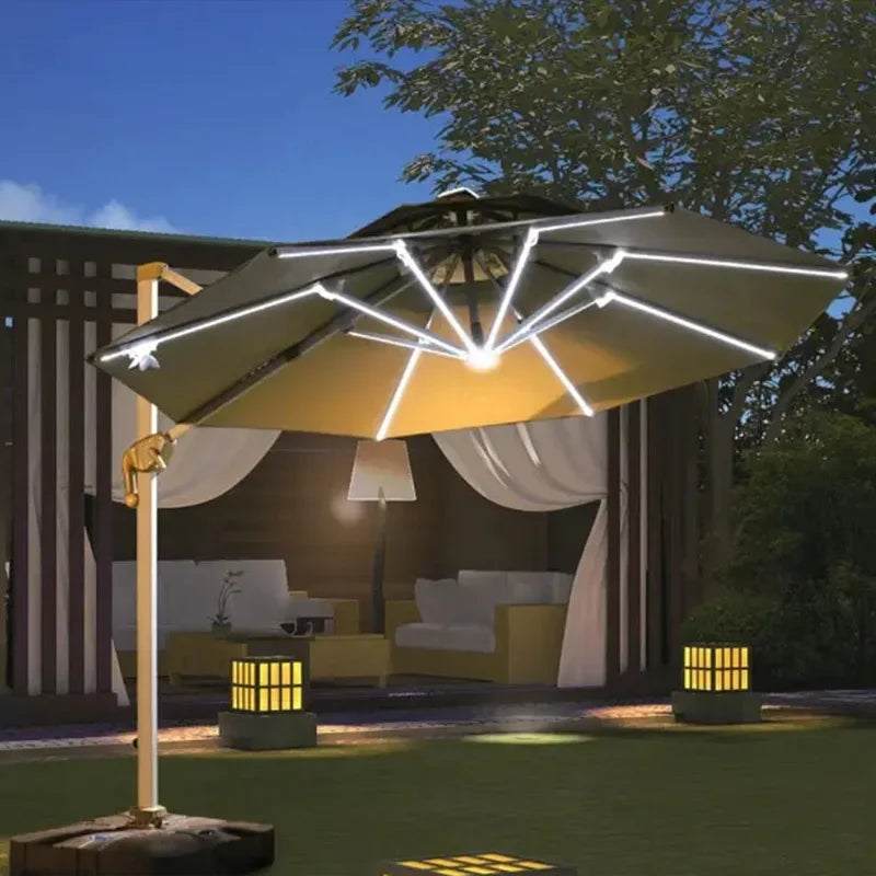 Outdoor Parasol Garden  Stall Large Garden Villa Terrace Large Square Outdoor Roman Umbrella