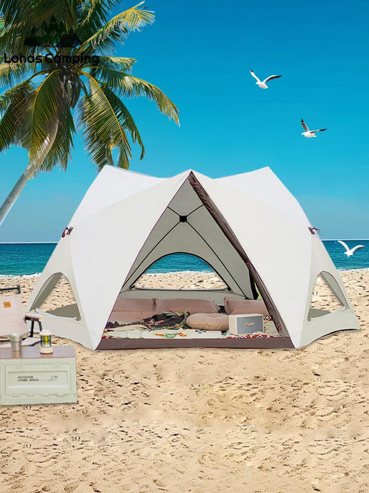 Lohascamping One-touch beach tent Awning tent Outdoor Automatic Quick-opening Tent Rainproof Hexagonal Camping Pop Up Tent Big