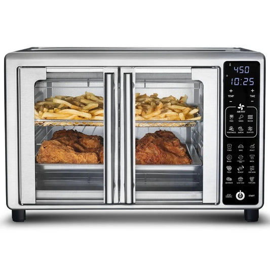 New Gourmia 1700W 6-Slice Digital Toaster Oven Air Fryer, 19 One-Touch Presets, 24L, Stainless Steel