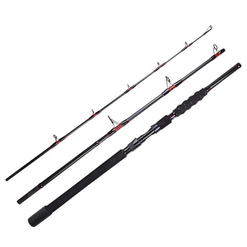 Mavllos CHALLENGER Boat Fishing Spinning Rod,Tuna Fishing Rod Lure 80-250g Line Wt. 30-50lb 3 Section Carbon Bass Spinning Rod
