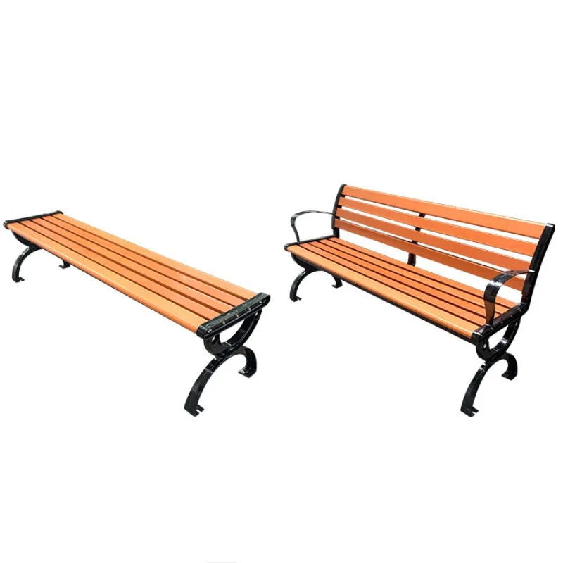 Park  Outdoor Leisure  Plastic Wood Bench with Row  Bench Seat Waiting  Outdoor Back Seat Manufacturer