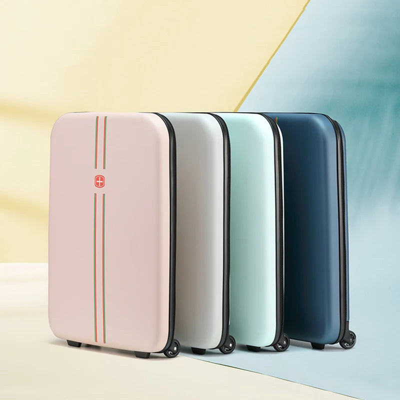 New Arrival Folding Trolley Bag 20 "24" Luggage Case for Business Travel Lightweight Foldable School Suitcase Fashion Trunk Gift