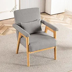 Mid Century Modern Accent Chairs for Living Room, Comfy Bedroom Chairs for Adults,Small Wide Reading Nook Arm Chair, 105° Ergono
