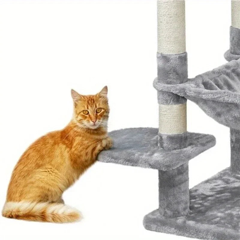 Large Cat Tree Cat Tower Playing House Condo w/Scratching Posts for Indoor Cats