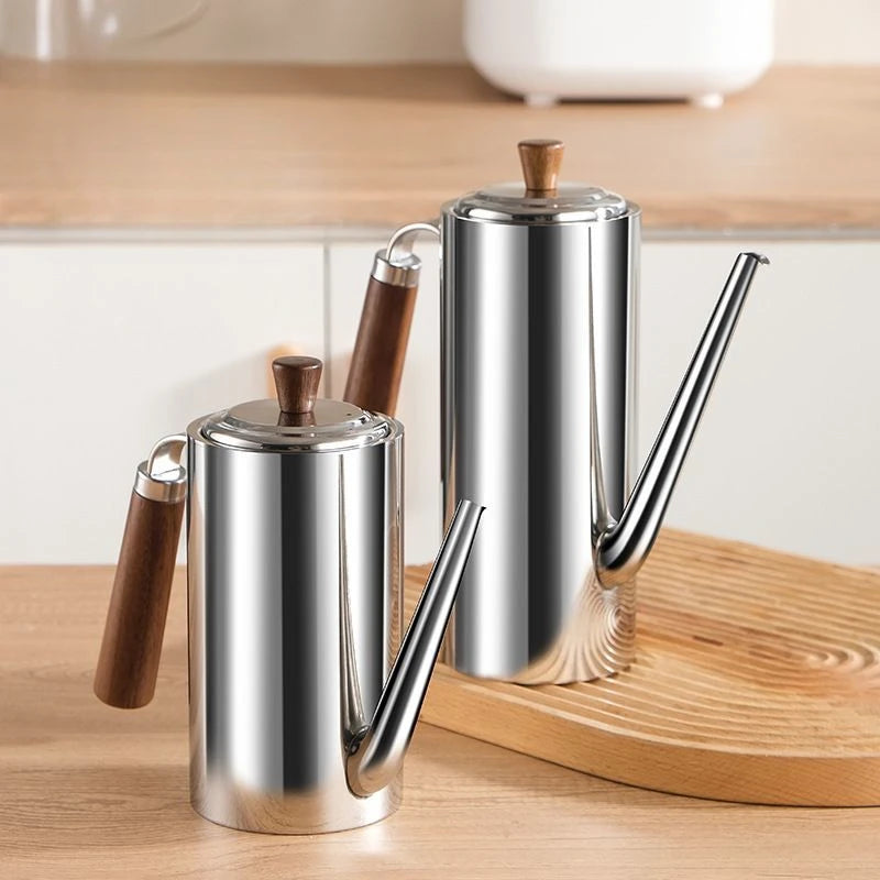 Stainless steel oil pot household with filter high temperature kitchen special without hanging oil pot pot thickened