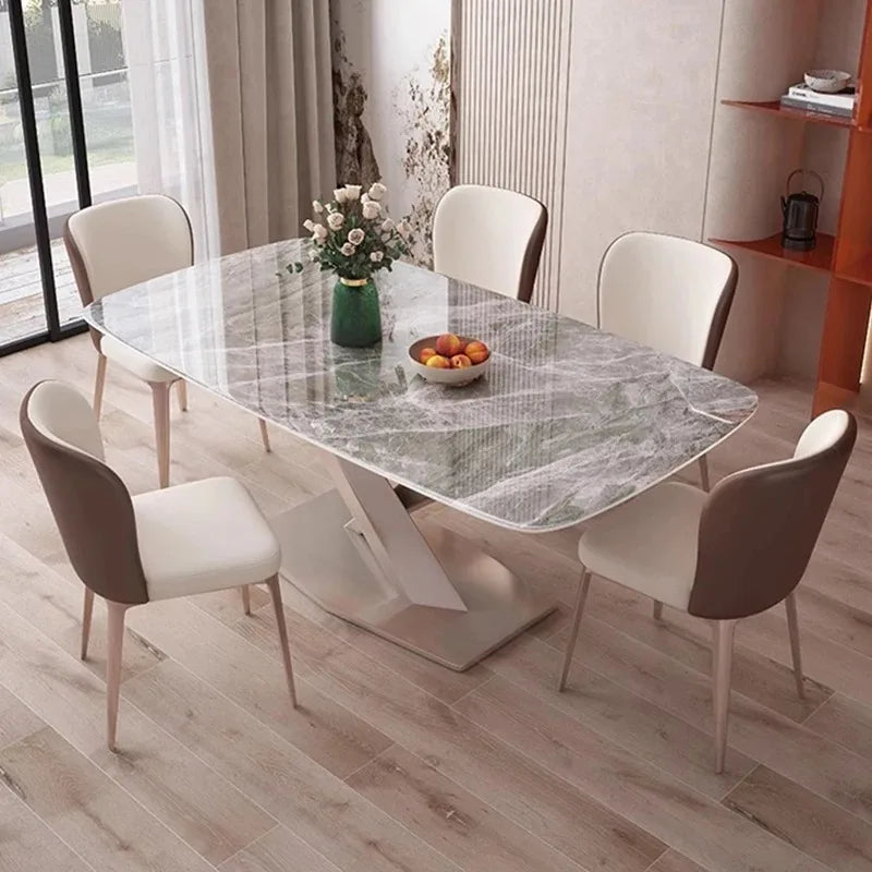 Modern Kitchen Dining Table Luxury Designer Rectangular Italian Table Restaurant Space Saving Tavoli Da Pranzo Home Furniture