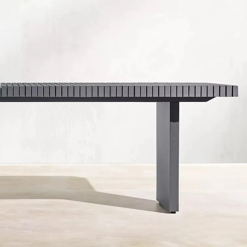 Outdoor Dining Table Set，Stainless Steel, Waterproof and Sunscreen，Suitable for Small Outdoor Gardens