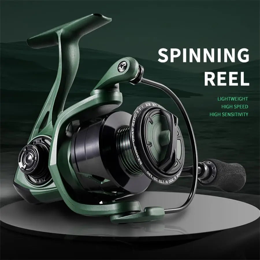 CG Fishing Reel 2000 5000 Series 5.2 1 High - Speed 17.6 lbs Anti - Reverse CNC Aluminum Affordable for Freshwater Saltwater Use