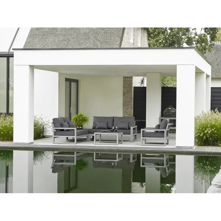 Metal Luxury Outdoor Aluminum Furniture Garden Waterproof Talk Set Terrace Simple Design Lounge Set Modern Patio Sofa