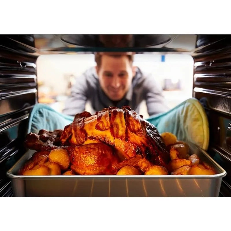 Deep Toaster Oven Tray Pan Stainless Steel Baking Pan Small Cookie Tray Brush Finished & Easy Clean Non Toxic & Dishwasher Safe