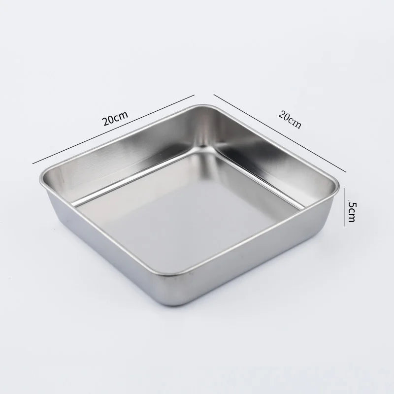 Deep Toaster Oven Tray Pan Stainless Steel Baking Pan Small Cookie Tray Brush Finished & Easy Clean Non Toxic & Dishwasher Safe