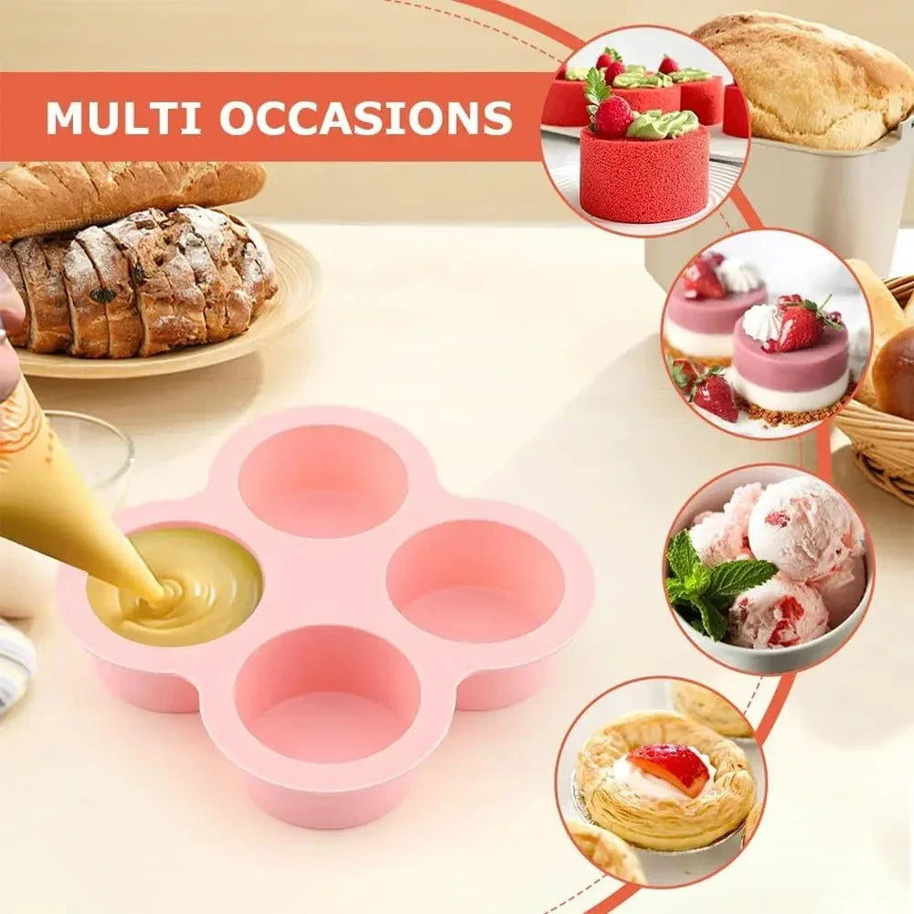Reusable Silicone Air Fryer Egg Mold Non-Stick Cupcake Molds for Air Fryer Toaster Oven, Air Fryer Accessories for Baking