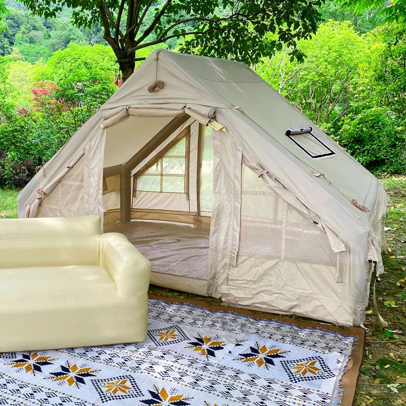 Large Inflatable Tent for Outdoor Portable Camping Thicken Rainproof Automatic No Build Tent Forest Hut 300D Oxford Cloth Lodge