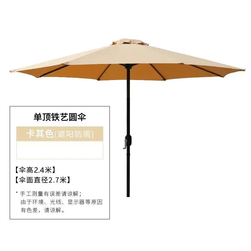 2.7m Outdoor Umbrella 파라솔 대형 Courtyard Sun Parasol Beach Folding Pillar Paraguas sombrilla playa Balcony Sunshade Canopy Patio