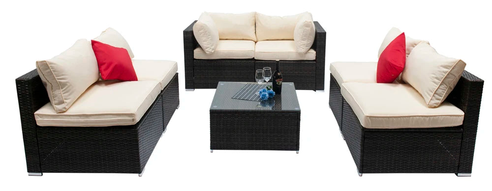 7 outdoor wicker garden furniture rattan sofa set comfortable rattan sofa patio conversation set outdoor furniture